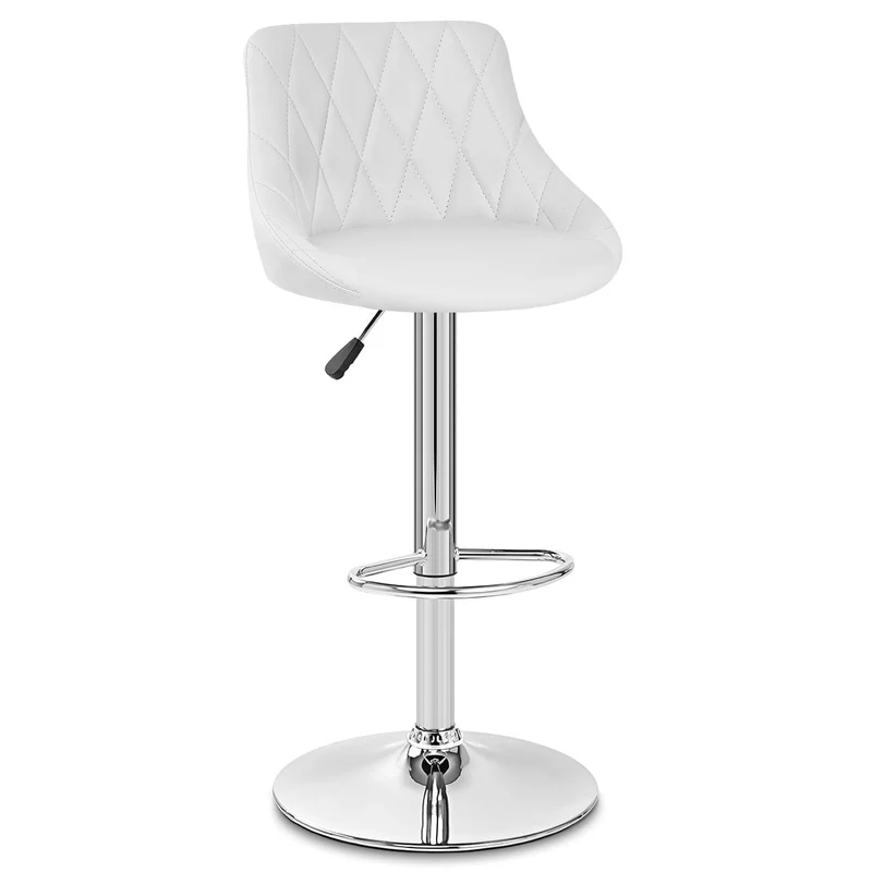Chaise de Bar Faux Cuir - Stitch Blanc