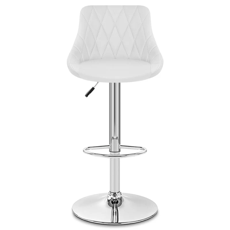 Chaise de Bar Faux Cuir - Stitch Blanc