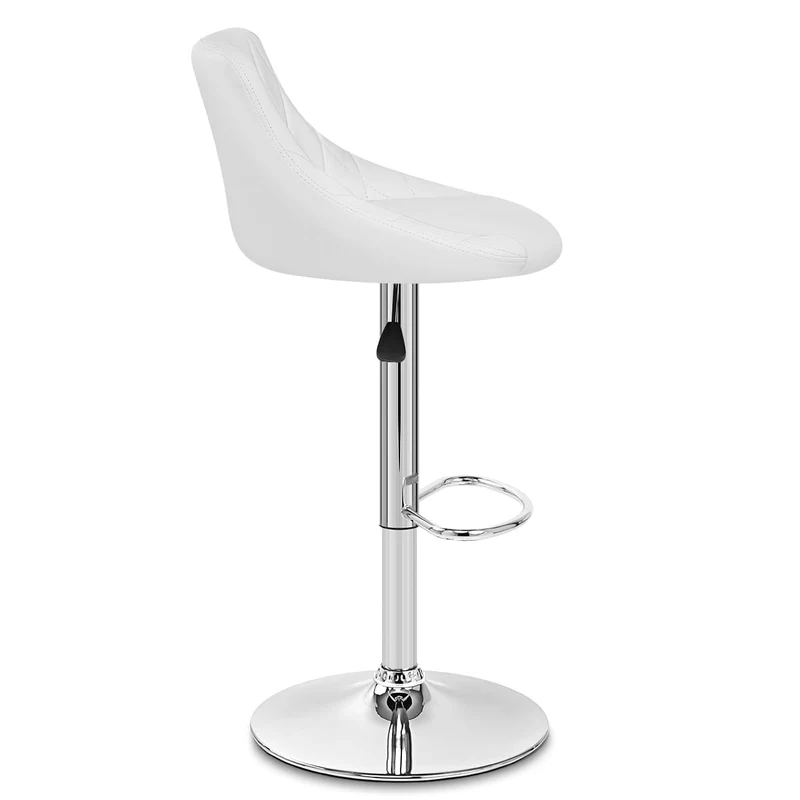Chaise de Bar Faux Cuir - Stitch Blanc