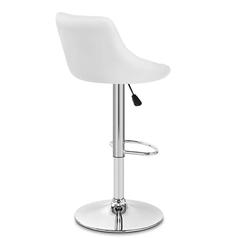 Chaise de Bar Faux Cuir - Stitch Blanc