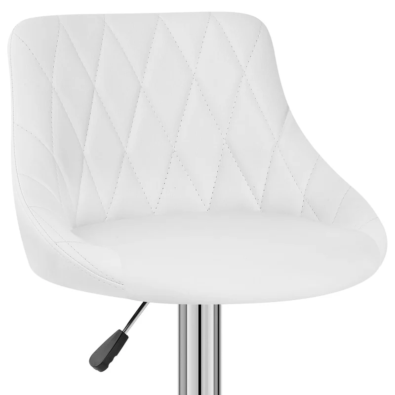 Chaise de Bar Faux Cuir - Stitch Blanc