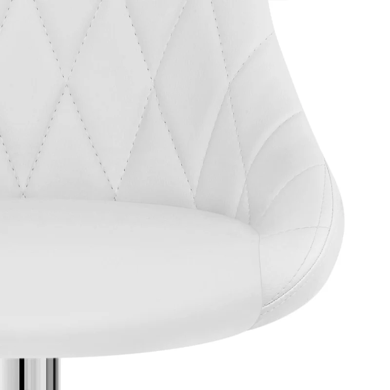 Chaise de Bar Faux Cuir - Stitch Blanc