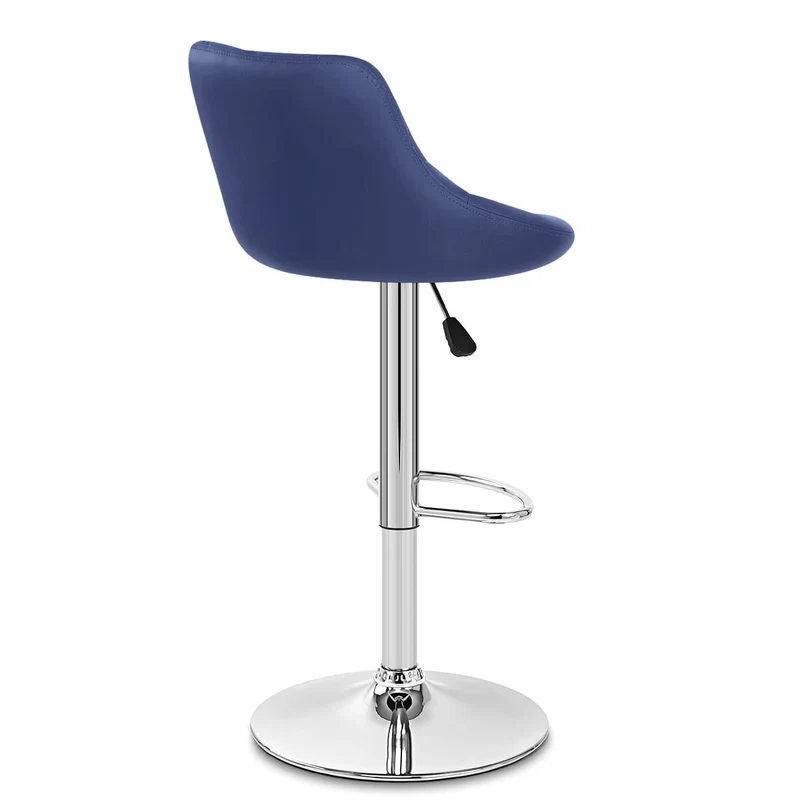 Chaise de Bar Faux Cuir - Stitch Bleu