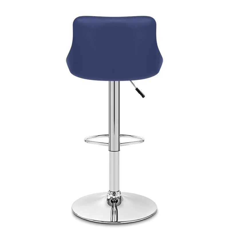 Chaise de Bar Faux Cuir - Stitch Bleu