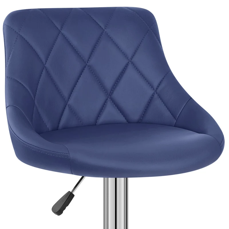 Chaise de Bar Faux Cuir - Stitch Bleu