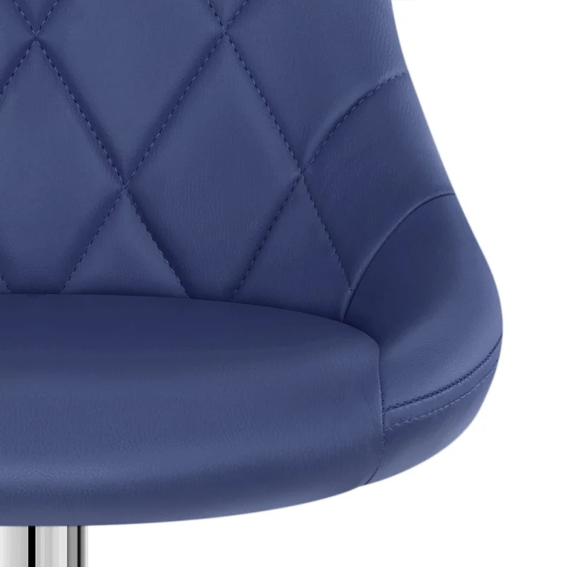 Chaise de Bar Faux Cuir - Stitch Bleu