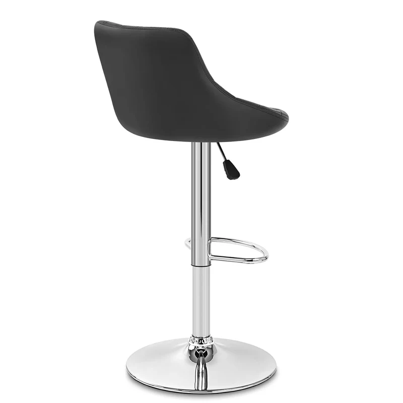 Chaise de Bar Faux Cuir - Stitch Noir