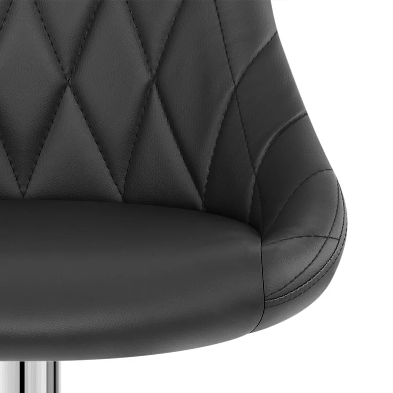 Chaise de Bar Faux Cuir - Stitch Noir