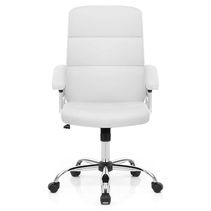 Chaise de Bureau Faux Cuir - Stanford Blanc