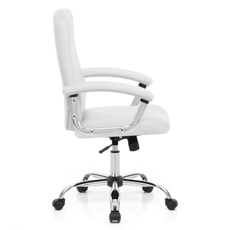 Chaise de Bureau Faux Cuir - Stanford Blanc