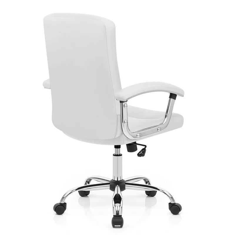 Chaise de Bureau Faux Cuir - Stanford Blanc