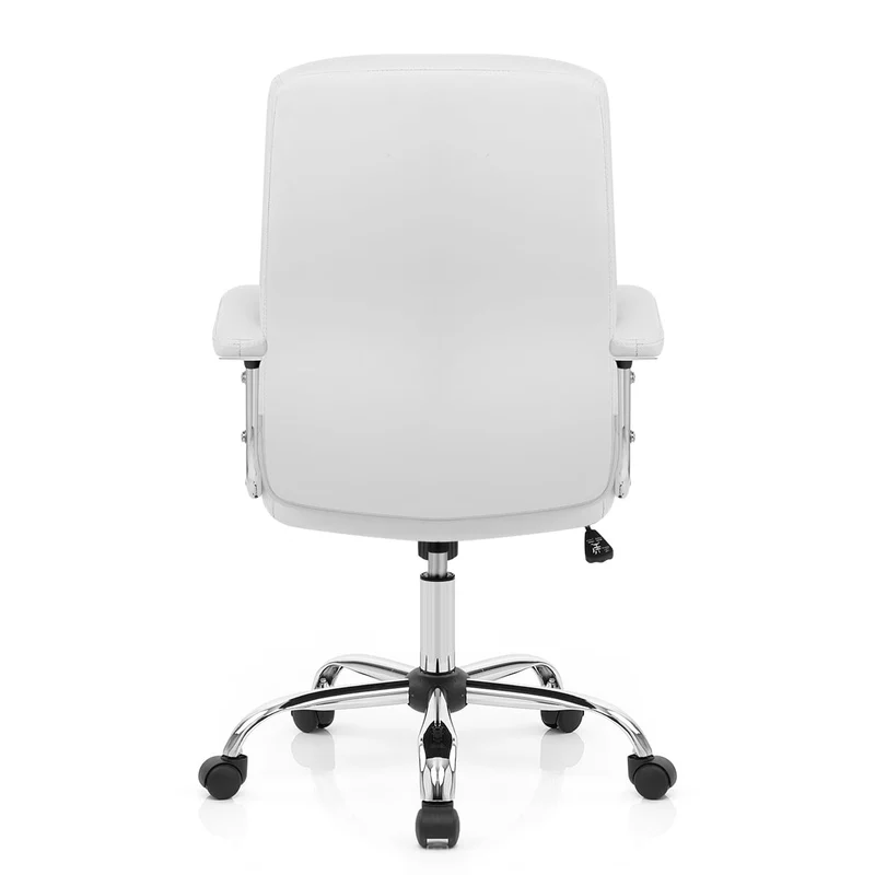 Chaise de Bureau Faux Cuir - Stanford Blanc
