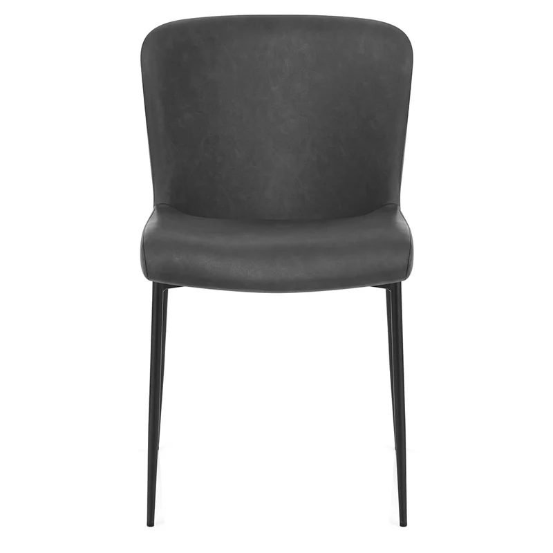 Chaise Faux Cuir - Jess Gris Foncé