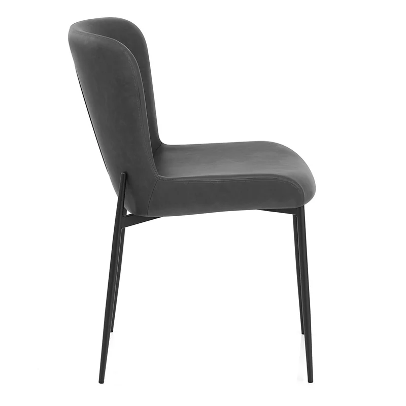 Chaise Faux Cuir - Jess Gris Foncé