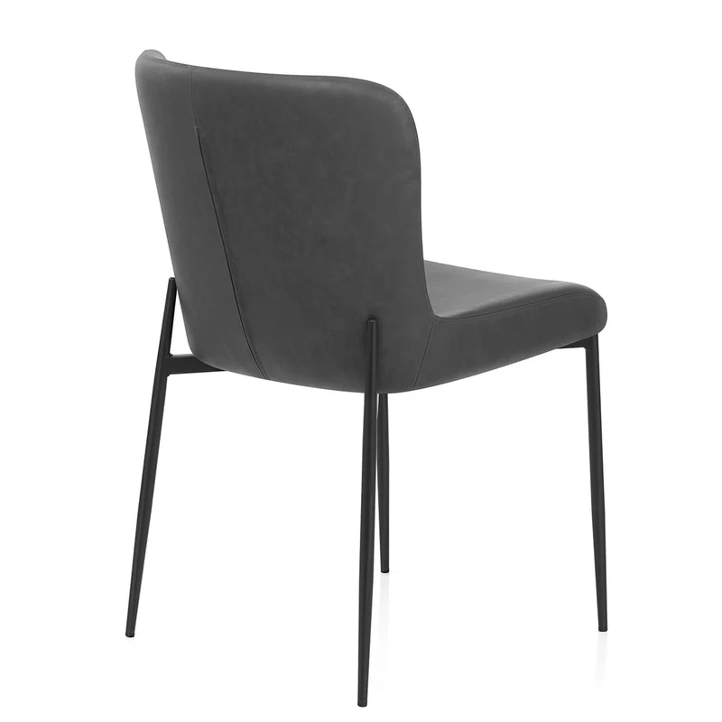 Chaise Faux Cuir - Jess Gris Foncé