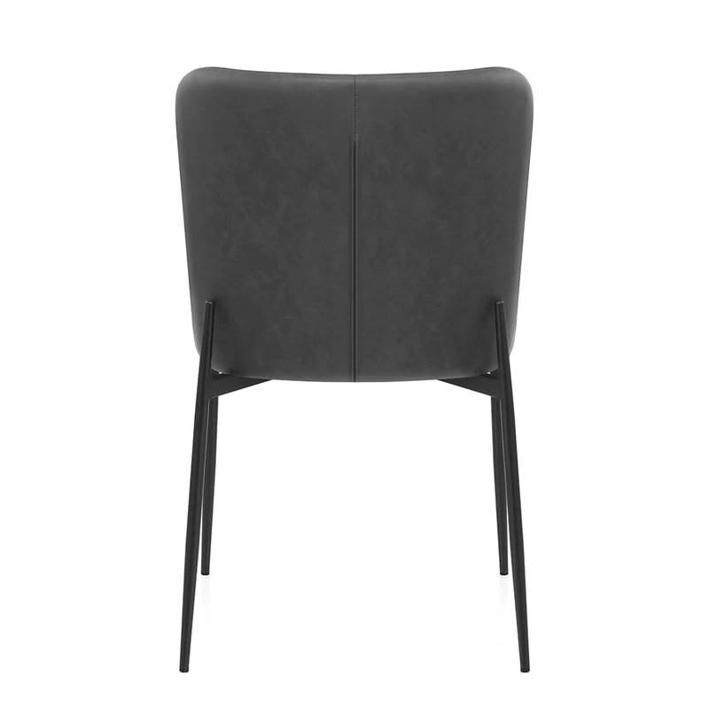 Chaise Faux Cuir - Jess Gris Foncé
