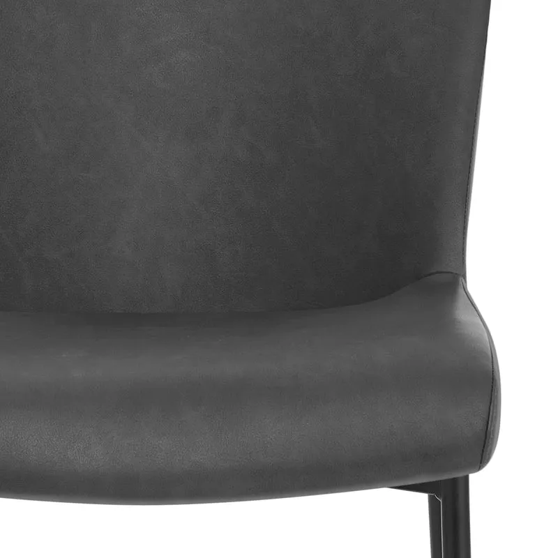 Chaise Faux Cuir - Jess Gris Foncé