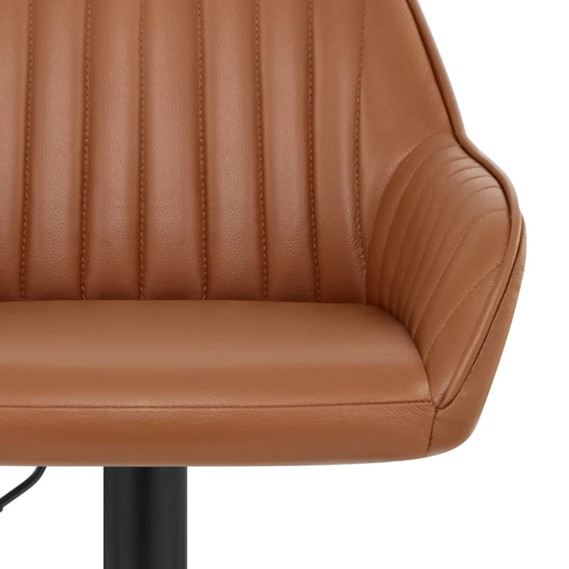 Tabouret Cuir Véritable - Sol Marron
