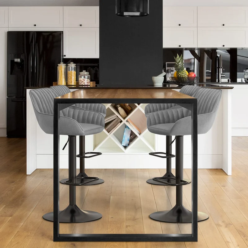 Tabouret Velours - Sol Gris