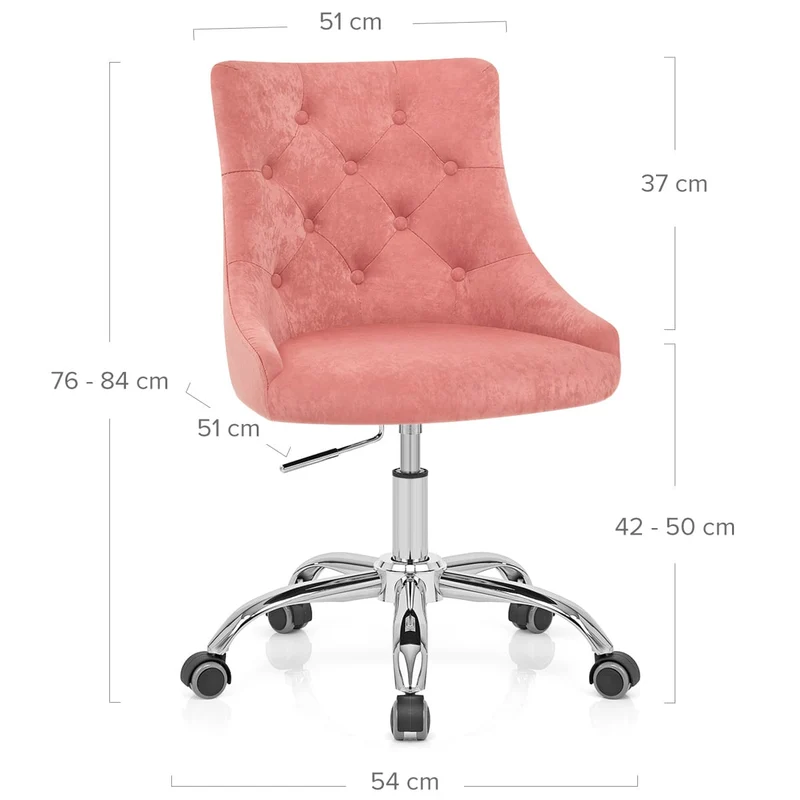 Chaise de Bureau Velours - Sofia Rose