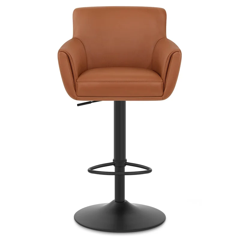 Tabouret Cuir Veritable - Rome Marron