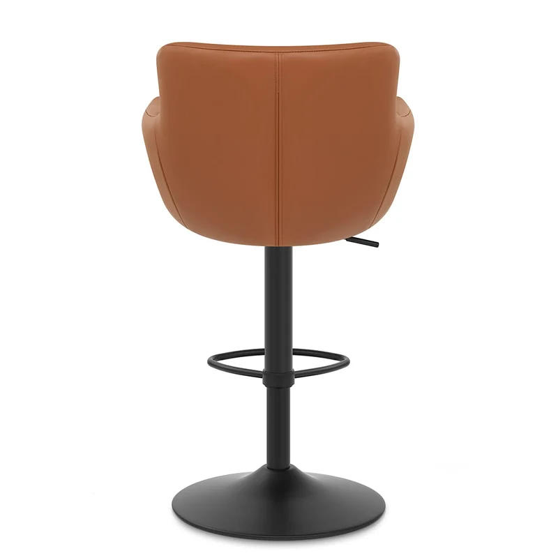Tabouret Cuir Veritable - Rome Marron