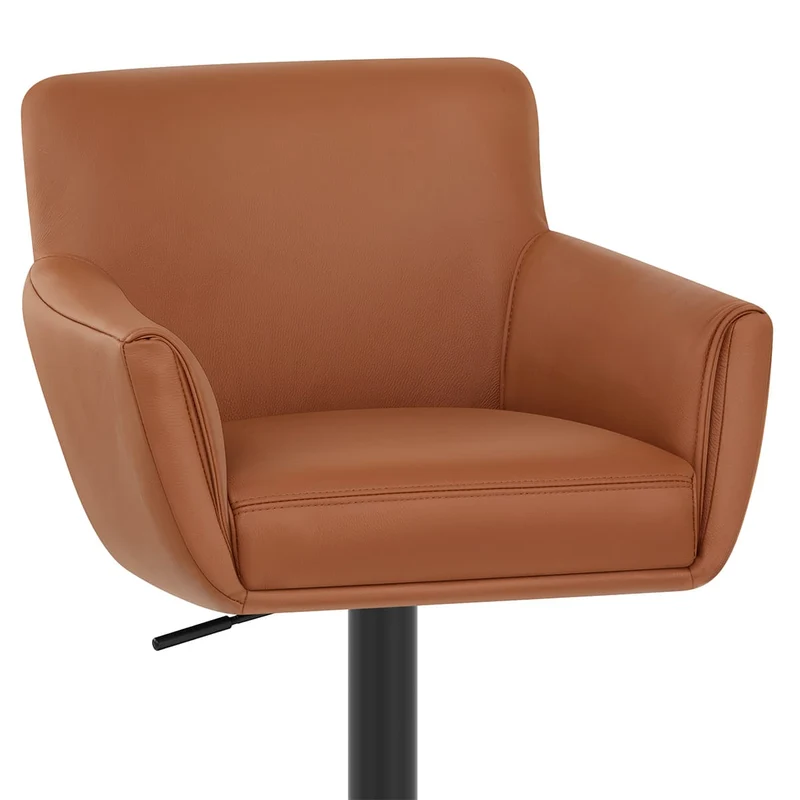 Tabouret Cuir Veritable - Rome Marron