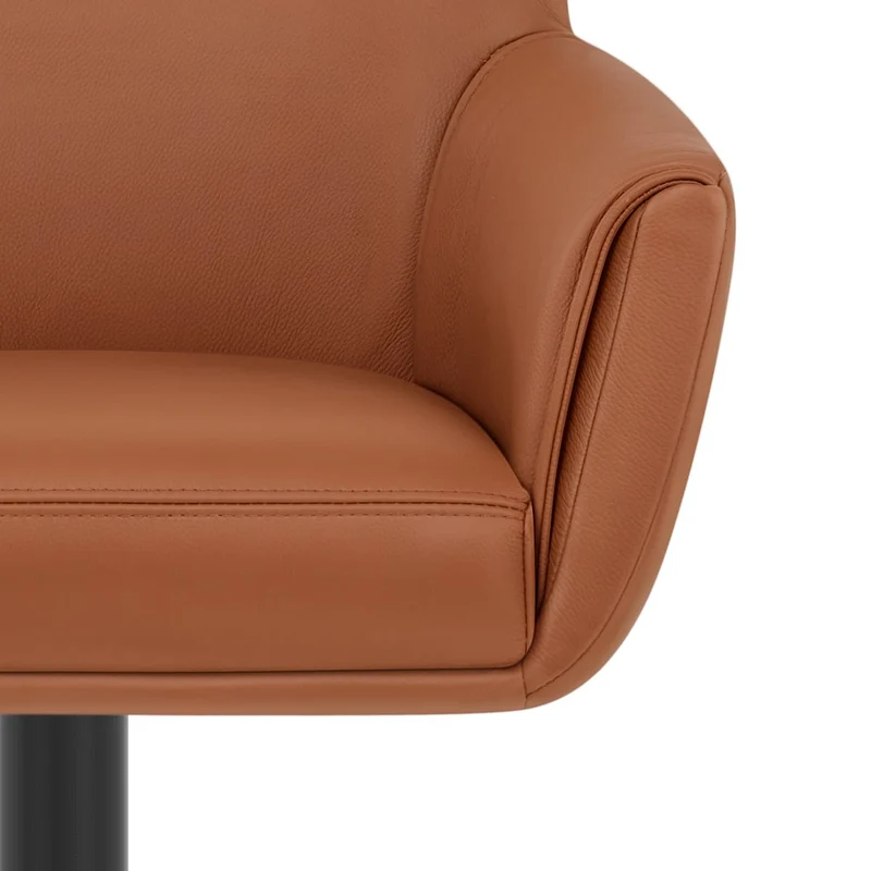 Tabouret Cuir Veritable - Rome Marron