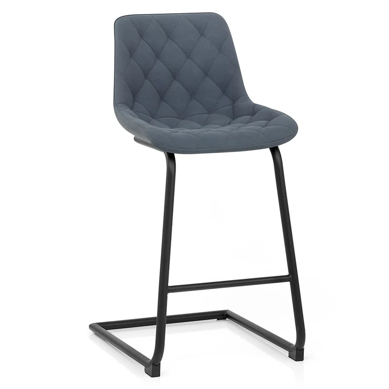 Tabouret de Bar Faux Cuir - Soho Bleu