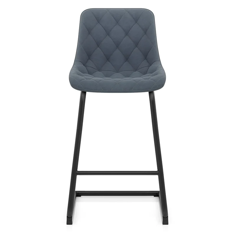 Tabouret de Bar Faux Cuir - Soho Bleu