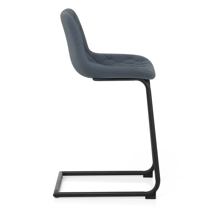 Tabouret de Bar Faux Cuir - Soho Bleu