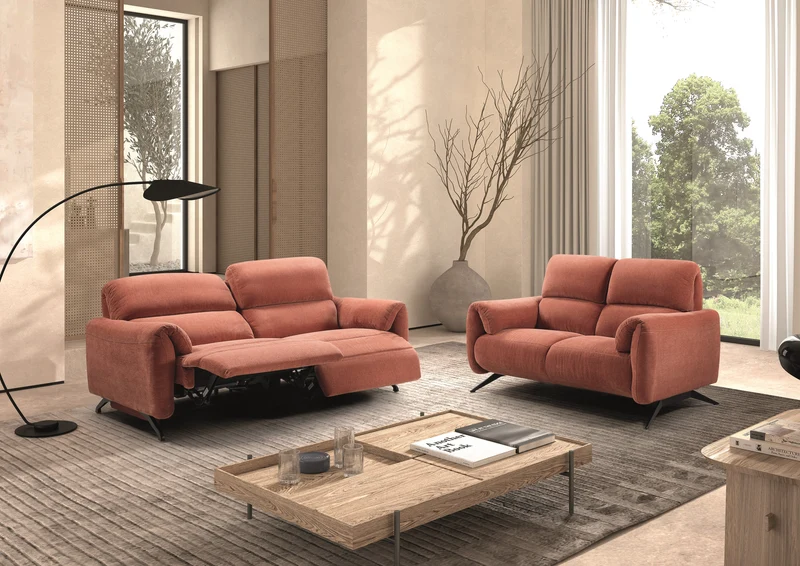 Canapé 3 places avec 2 relax | Melbourne Terracotta
