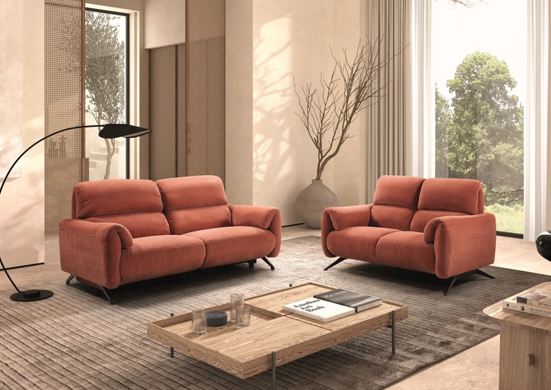 Canapé 3 places avec 2 relax | Melbourne Terracotta