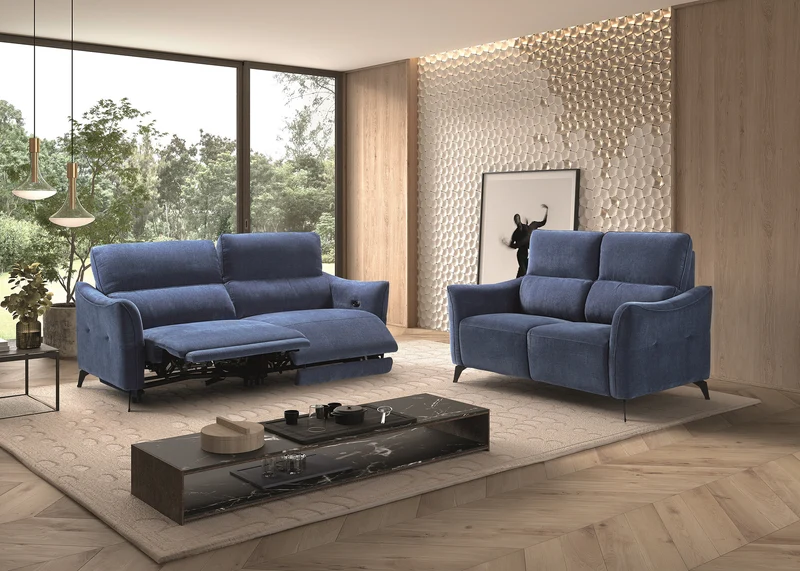 Canapé 3 places avec 2 relax - Chicago Beige