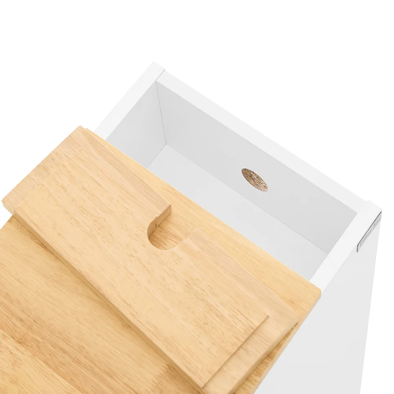 SoBuy FBT111-II-WN Table de Chevet avec Tiroir, Gain de Place, pour Salon et Chambre, Rangement Optimisé, Design Fonctionnel, Compact – L25×P40×H60 cm, Blanc