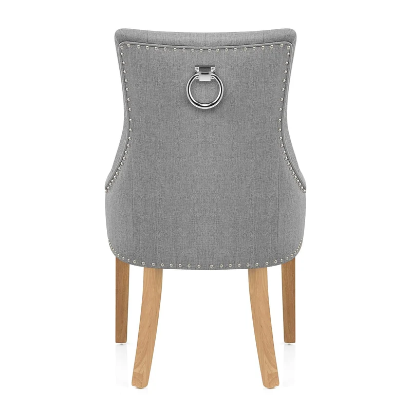 Chaise Chêne Tissu - Ascot Gris