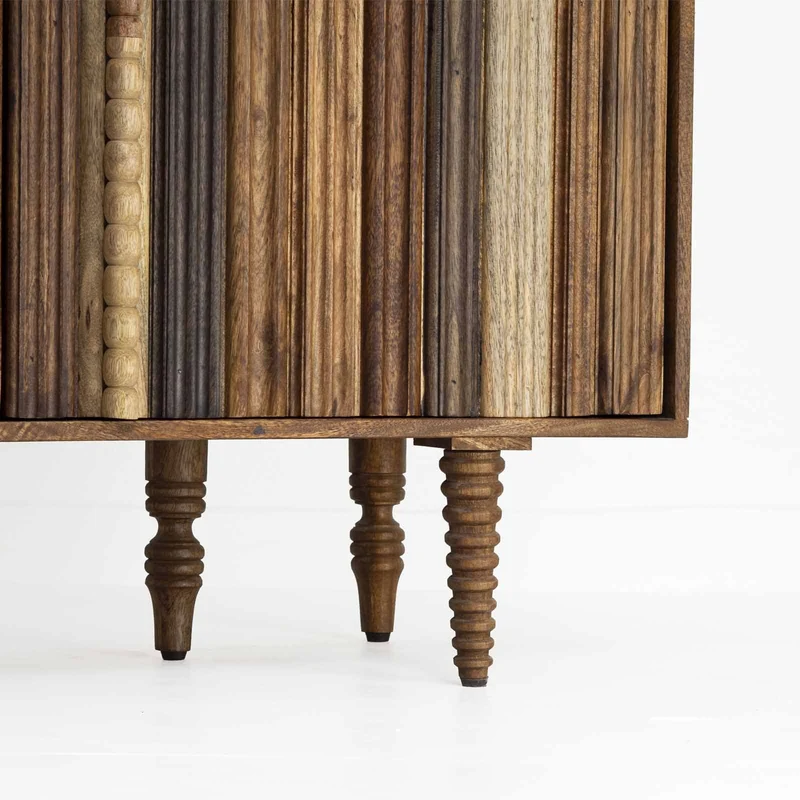 Buffet bas 3 portes multi teintes | Manguier Ramon