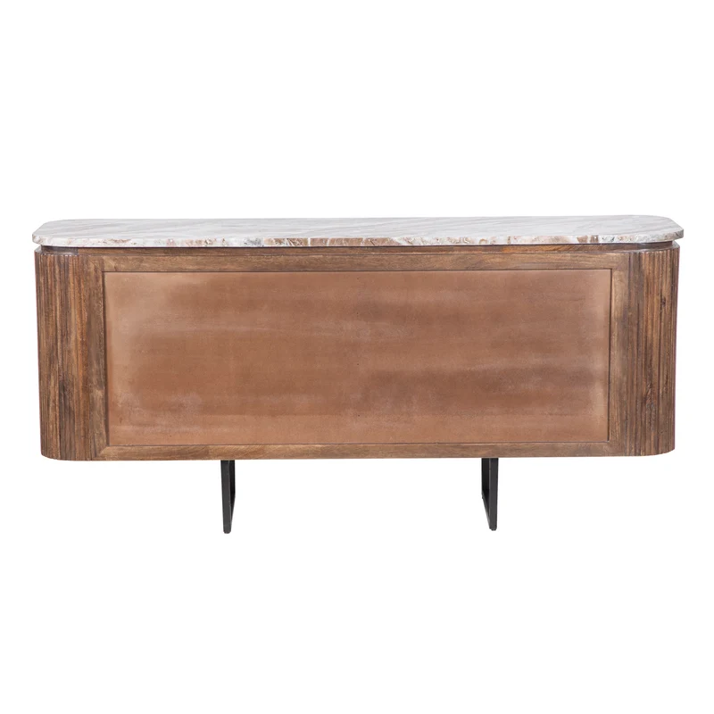 Buffet 4 portes plateau marbre | Manguier Kfir II