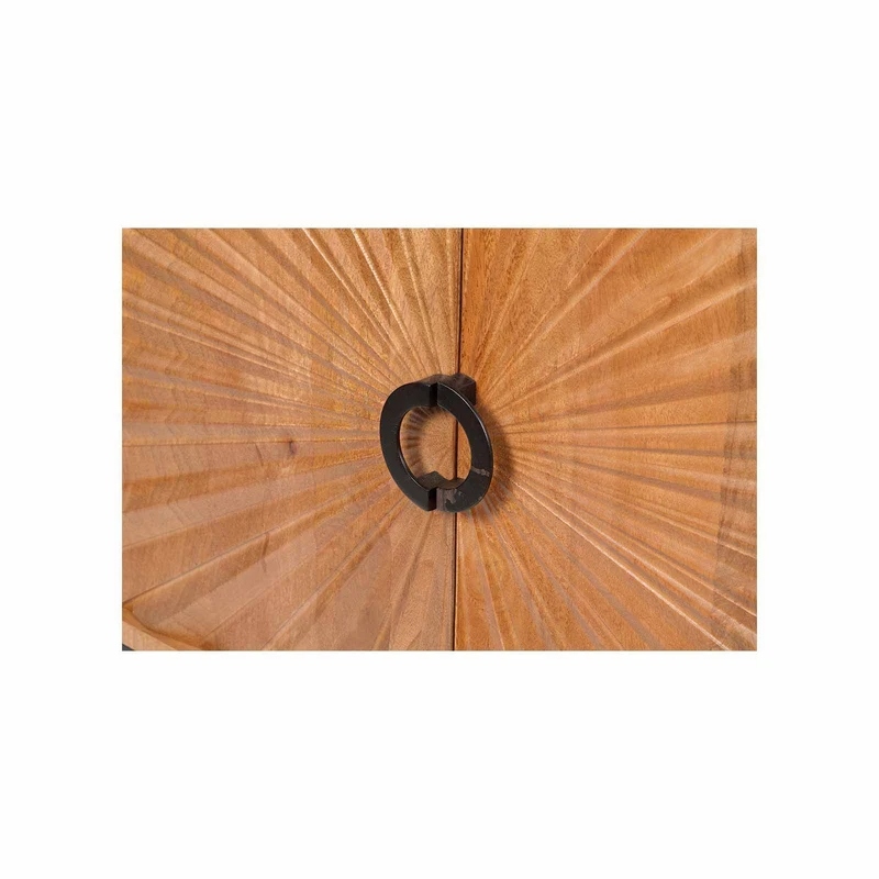 Bahut 2 portes sculptées bois massif en manguier - Solaris