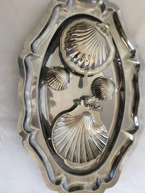Vintage Silver-Plated Shell Dish (England)