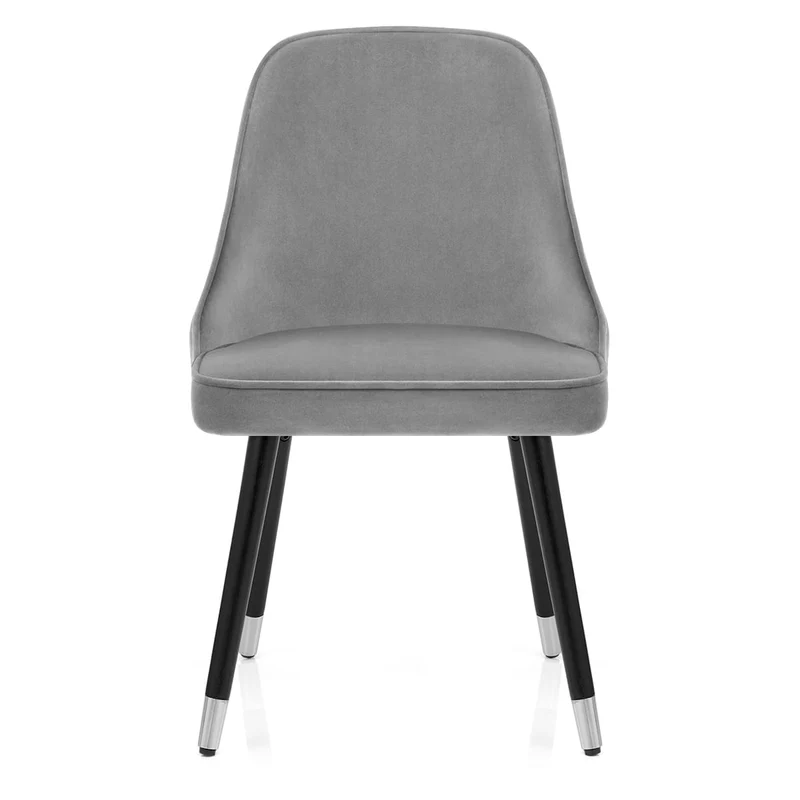 Chaise Bois Velours - Glam Gris