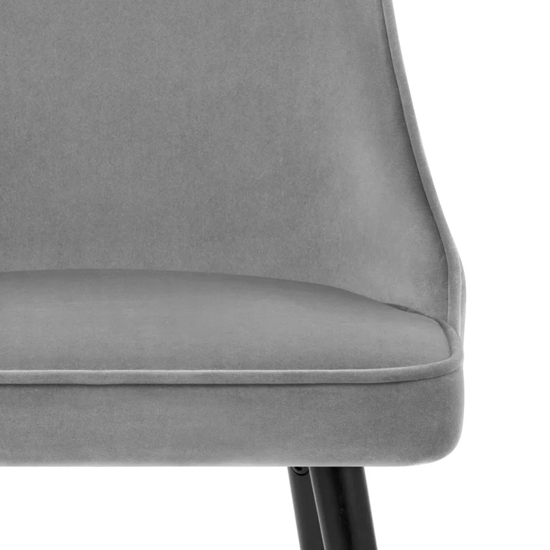Chaise Bois Velours - Glam Gris