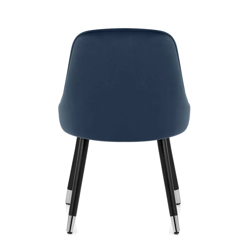 Chaise Bois Velours - Glam Bleu