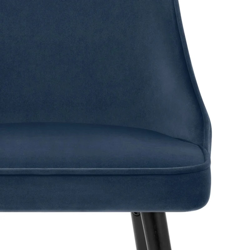 Chaise Bois Velours - Glam Bleu