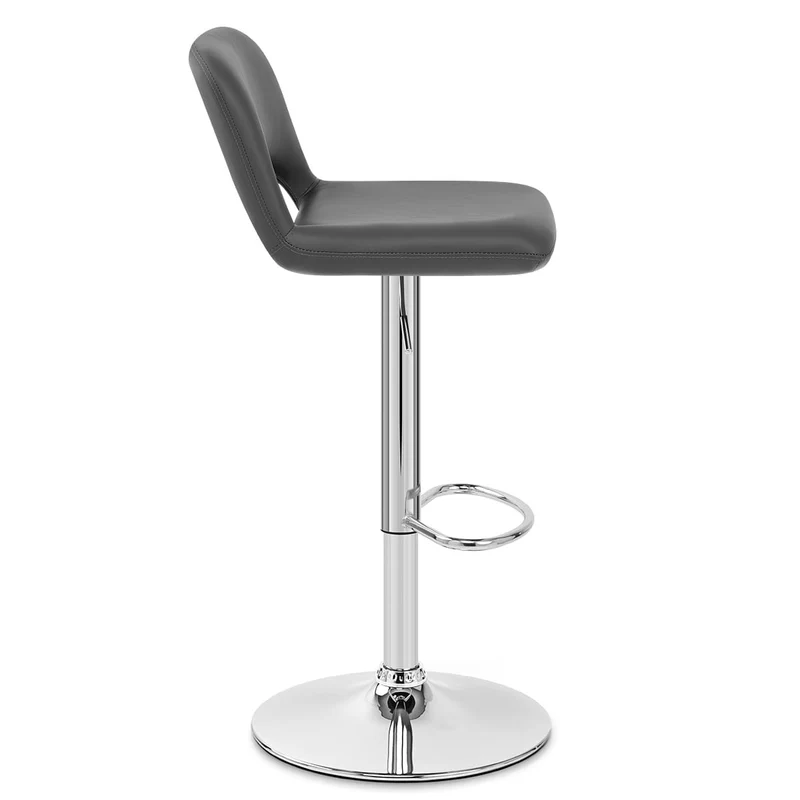 Tabouret de Bar Faux Cuir - Hugo Gris