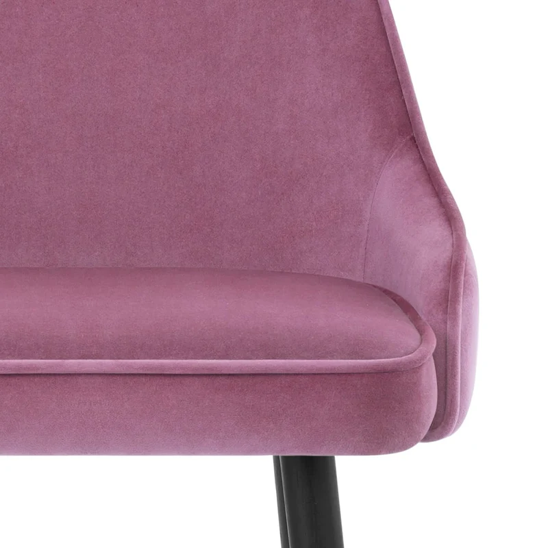 Chaise de Bar Bois Velours - Glam Violet