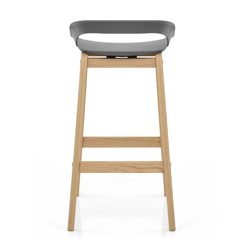 Tabouret de Bar Résine Bois - Crew Gris