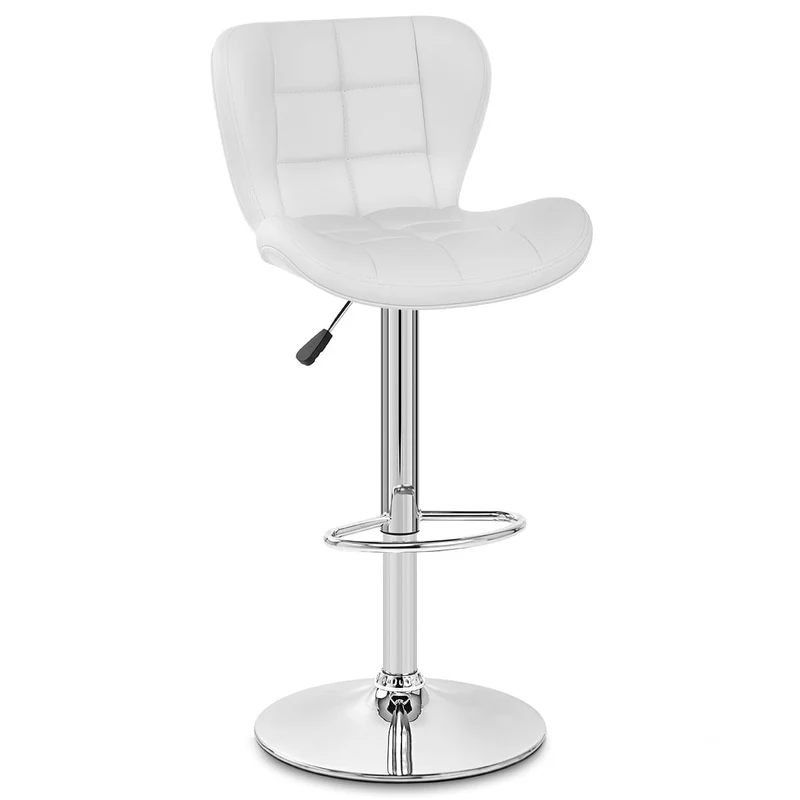 Chaise de bar Simili Cuir - Houston Blanc