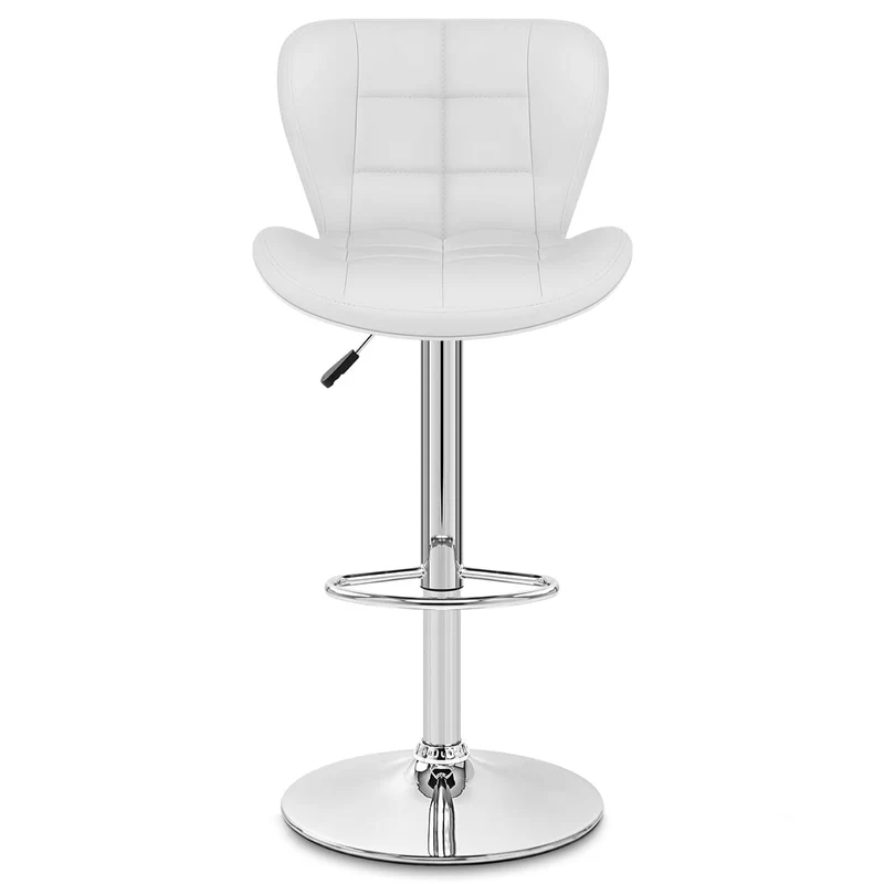 Chaise de bar Simili Cuir - Houston Blanc