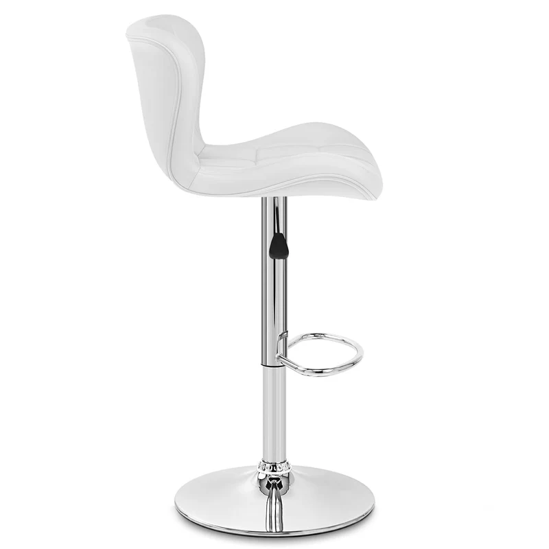 Chaise de bar Simili Cuir - Houston Blanc